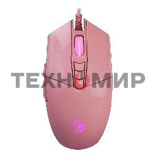 Мышь проводная A4Tech Bloody P91s розовый, 8000 dpi, USB, кнопки - 8