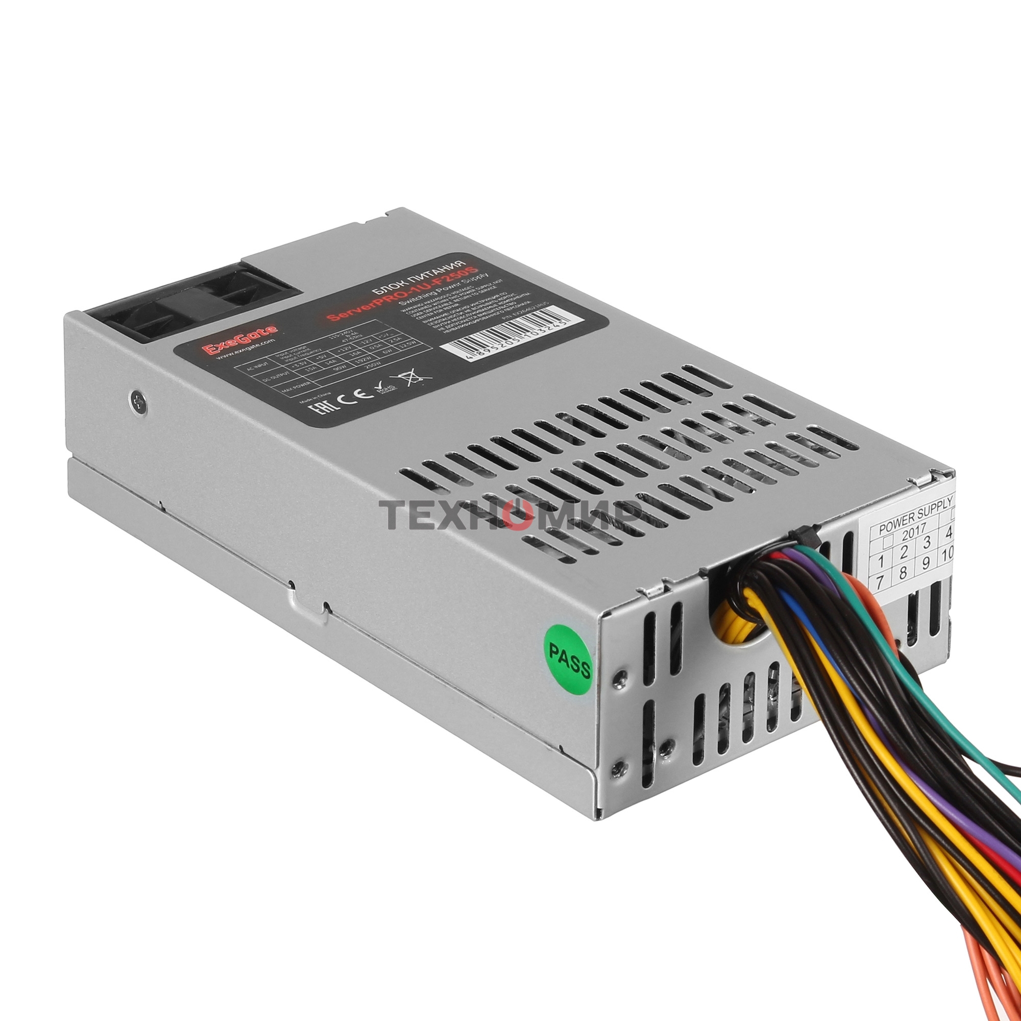 Блок питания серверный 400W ExeGate (ServerPRO-1U-F400AS) APFC, унив. для Flex1U, 24pin, 4pin,3xSATA, 2xIDE