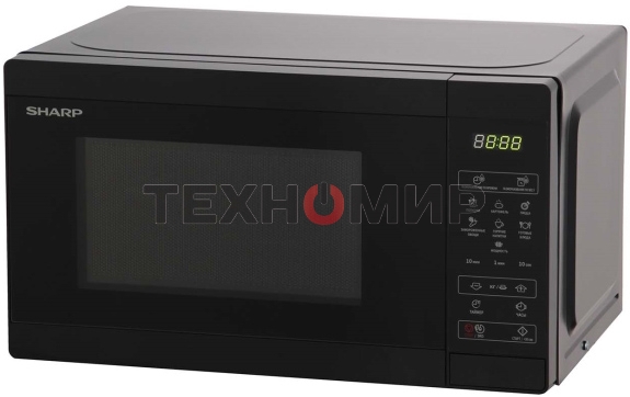 Микроволновая печь Sharp R-2800RK черный, 20 л, 800 Вт, переключатели - сенсор