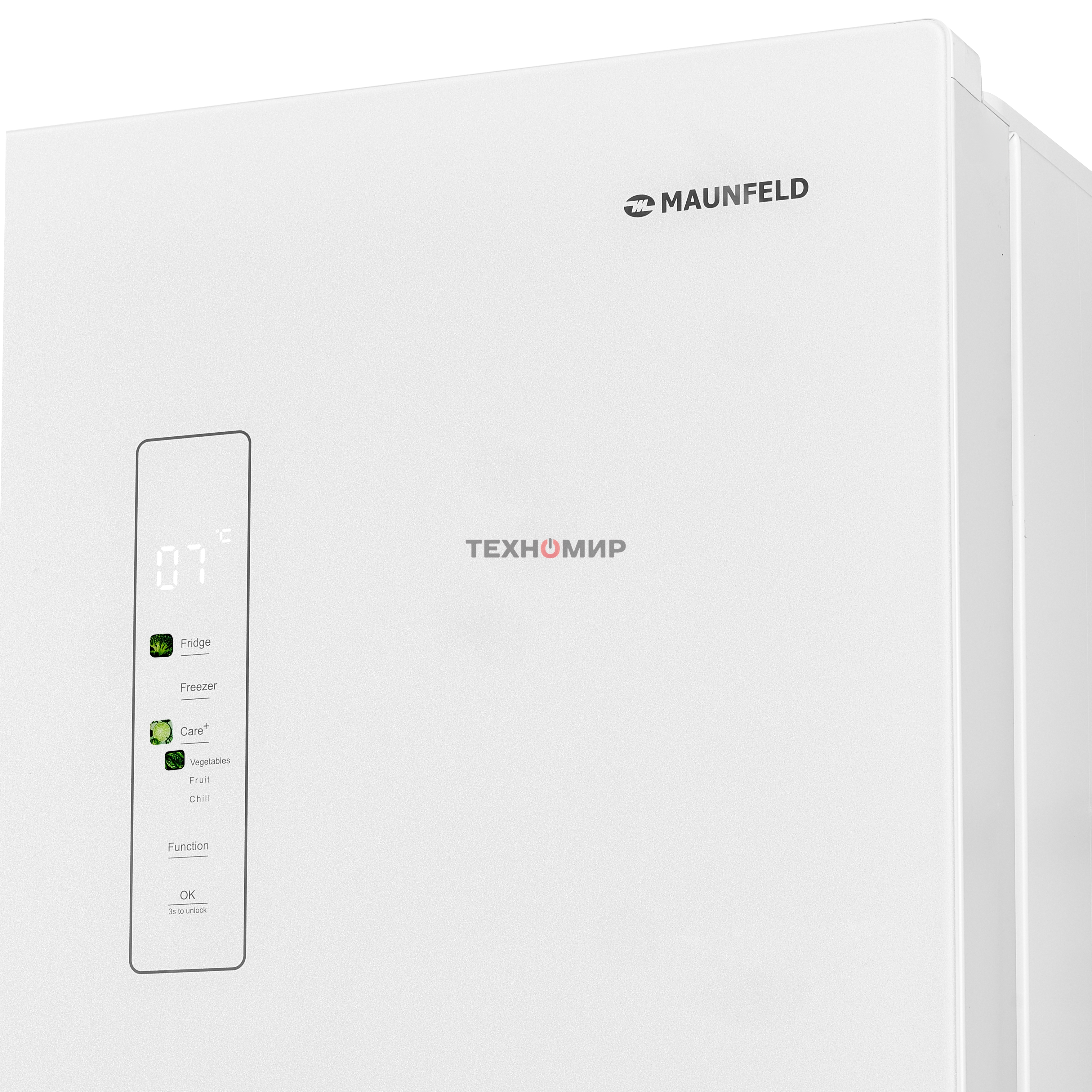 Холодильник Maunfeld MFF183NFWE белый трехкамерный инвертор 270/135л морозилка снизу, Total NoFrost, Side by Side