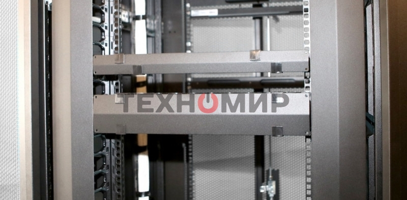 Кабельный организатор с крышкой Hyperline CMF-1U-FPL106-MCOV-RAL9005, глубина 106 мм, 19