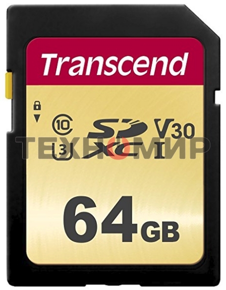 Флеш карта SD 64Gb Transcend SDХC UHS-I U3, MLC