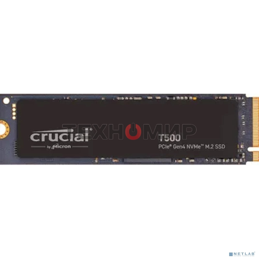 Накопитель SSD Crucial T500, 500Gb, M.2 2280, PCIe 4.0 x4, NVMe, R/W 7200/5700