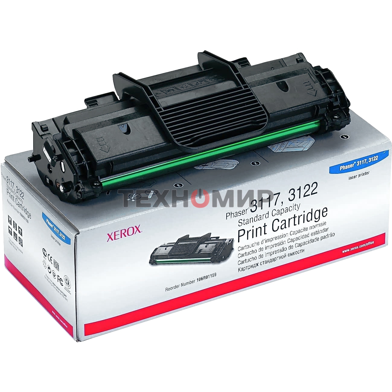 Картридж лазерный Xerox 106R01159 черный для Phaser 3117/3122/3124/3125 3000 стр.(channels)