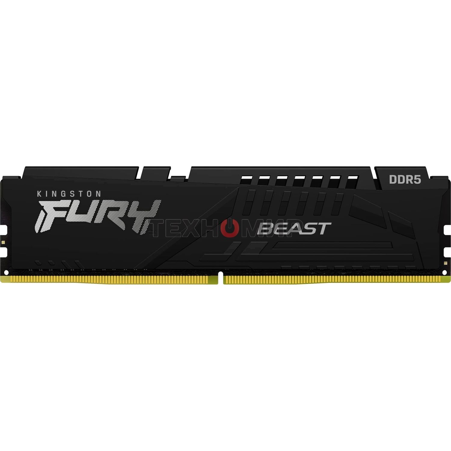 Оперативная память Kingston Fury Beast, DDR5, 32Gb (2x16Gb), 6400MHz, CL32, DIMM, с радиатором, черный