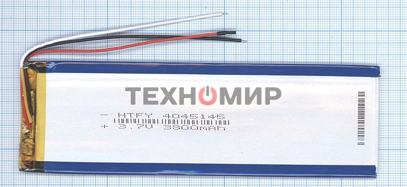 Аккумулятор Li-Pol (батарея) 4x45x145мм 3pin 3.7V/3800mAh