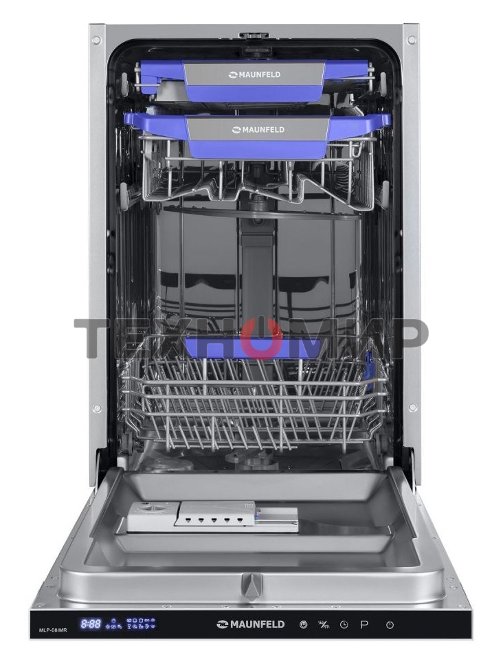 Встраиваемая посудомоечная машина Maunfeld MLP-08IMR, белый/черный, 44.5 см, 10 компл., 47 дБ, класс A++