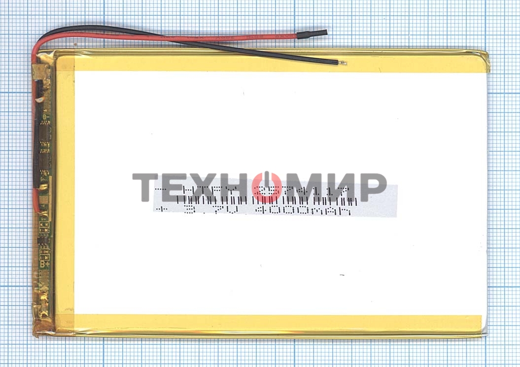 Аккумулятор Li-Pol (батарея) 2.5x74x117 мм 2pin 3.7V/4000mAh