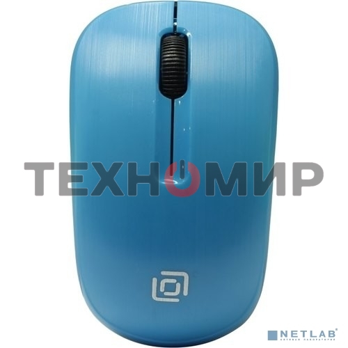 Мышь беспроводная Oklick 525MW голубой, 1000 dpi, радиоканал, USB, кнопки - 3
