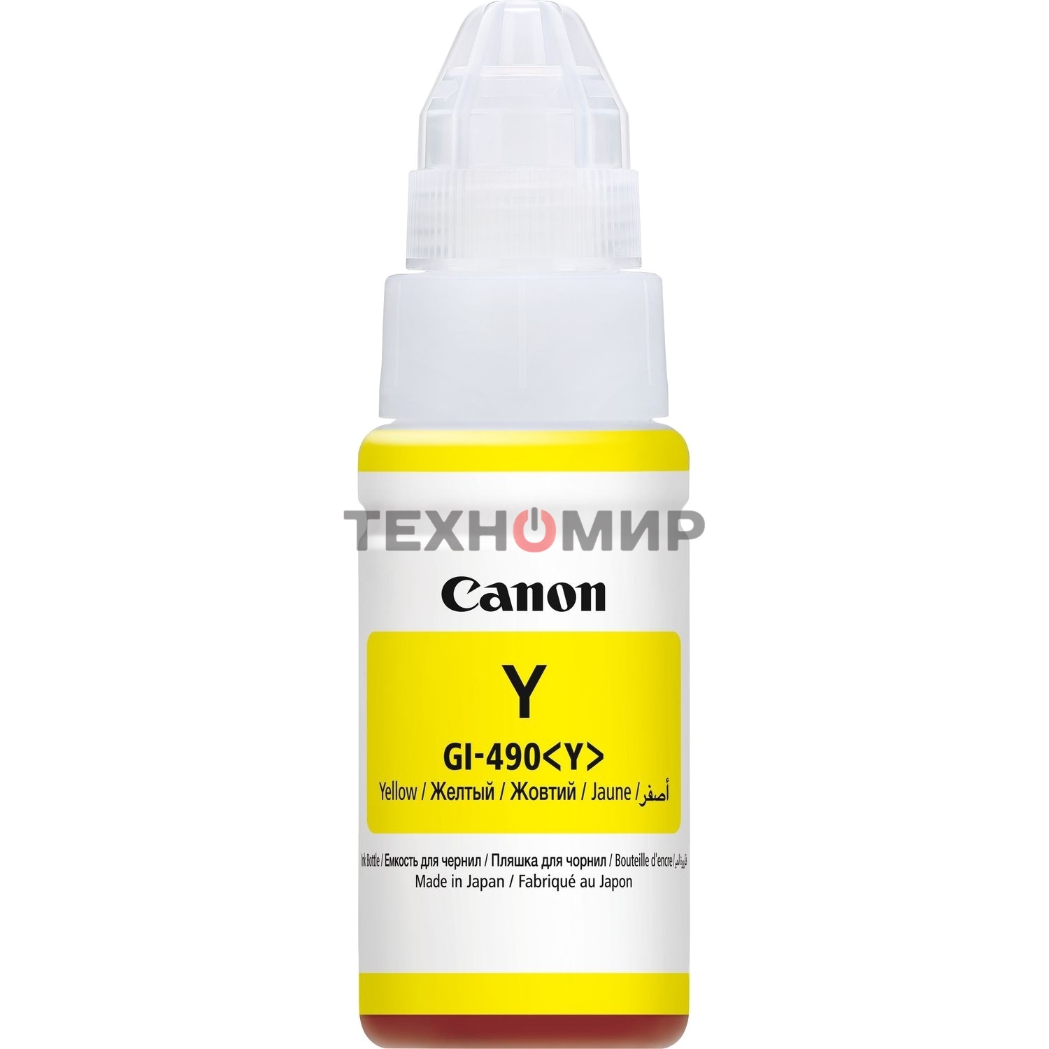 Чернила Canon GI-490Y 0666C001 желтый для Canon Pixma G1400/2400/3400 (70мл)