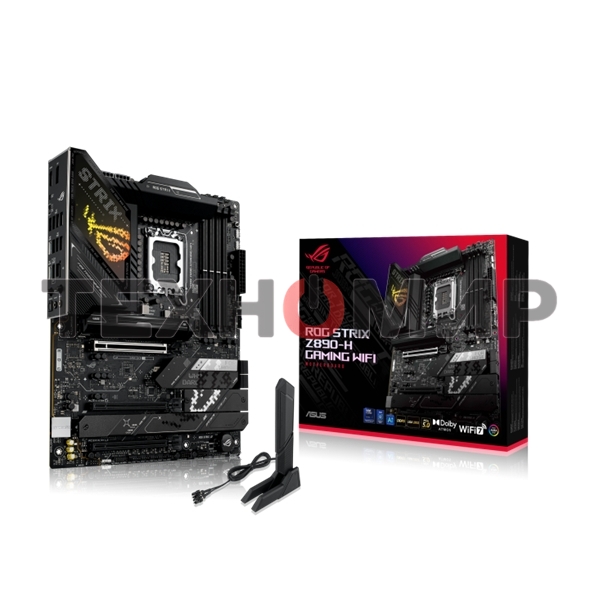 Материнская плата ASUS ROG STRIX Z890-H GAMING WIFI, LGA1851, Intel Z890, 4xDDR5, 4xSATA, 4xM.2, 1xPCIe 5.0 x16, 2xPCIe 4.0 x16, 1xDP, 1xHDMI, 1x5Gb LAN, Wi-Fi 7, 2xUSB 2.0, 4xUSB 3.2 Gen 1, 4xUSB 3.2 Gen 2, 2xUSB 3.2 Gen 2x2, 1xUSB-C, 1xS/PDIF, 2x3.5 мм,