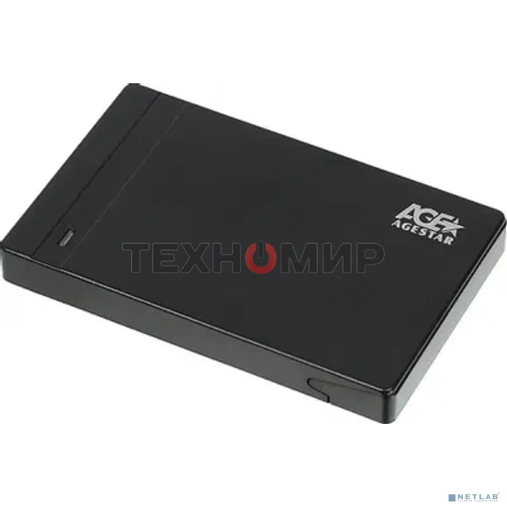 Внешний корпус для HDD AgeStar 3UB2P3 SATA III пластик черный 2.5