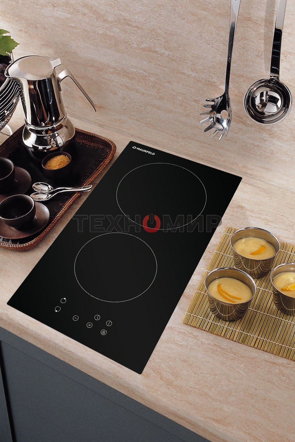 Варочная панель Maunfeld EVCE.292-BK ДОМИНО, ЧЕРНОЕ стекло