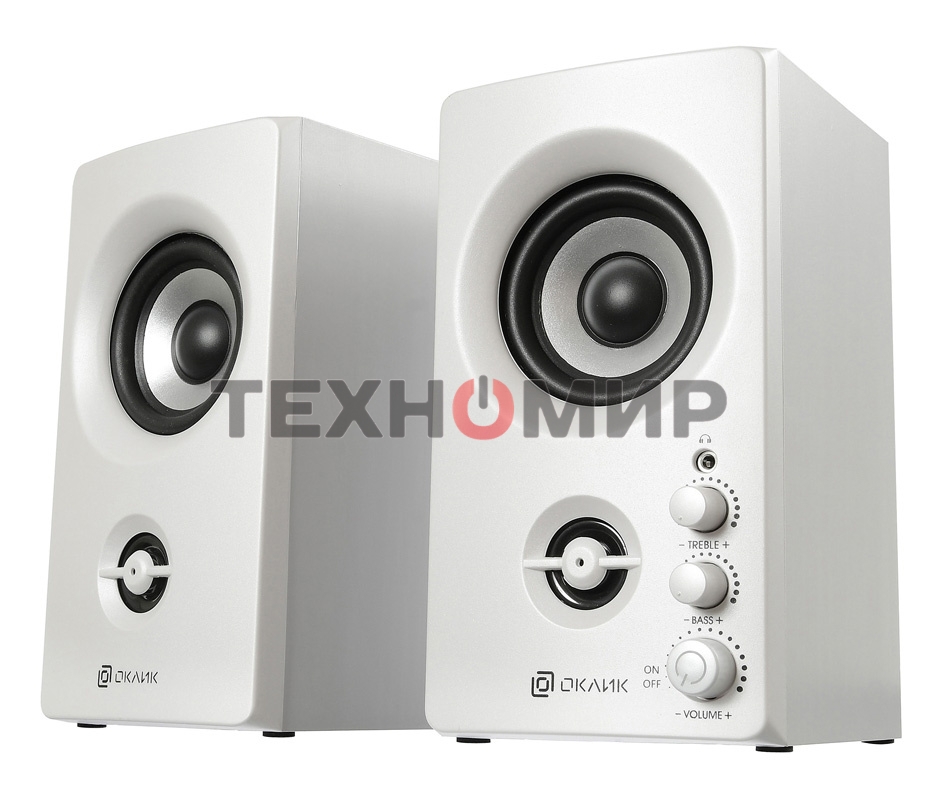 Акустическая система Oklick OK-164 2.0 белый 30Вт