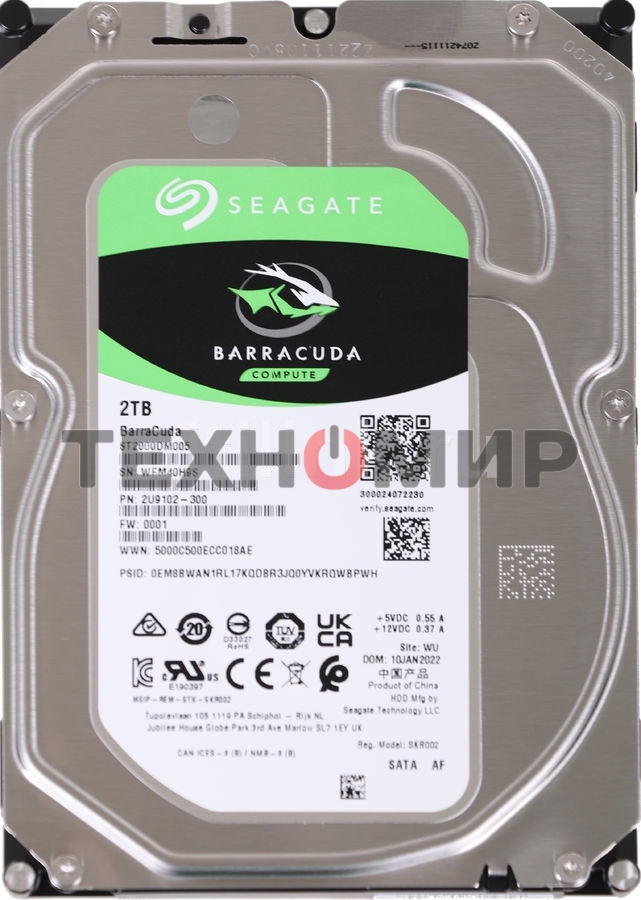 Жесткий диск Seagate 2Tb 5400rpm SATA-IIIST2000DM005 Desktop Barracuda256Mb 3.5