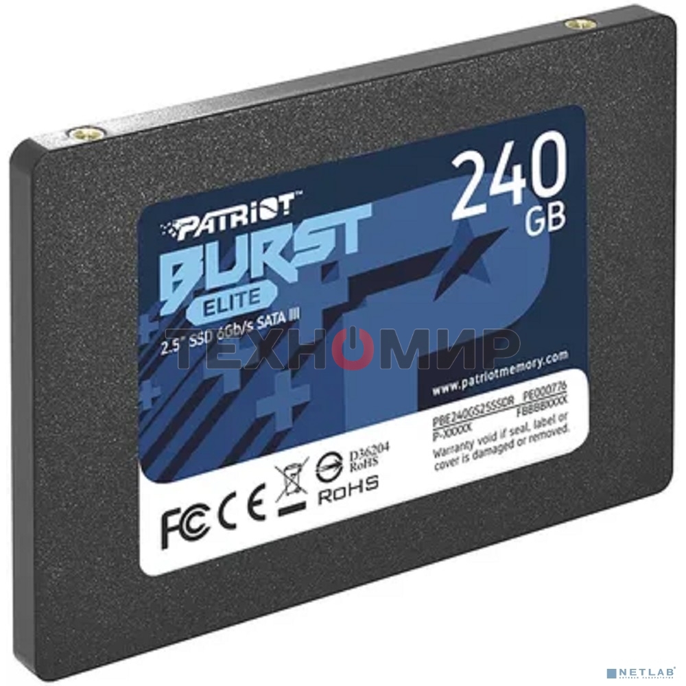 Накопитель SSD Patriot Burst Elite, 240Gb, SATA, 2.5