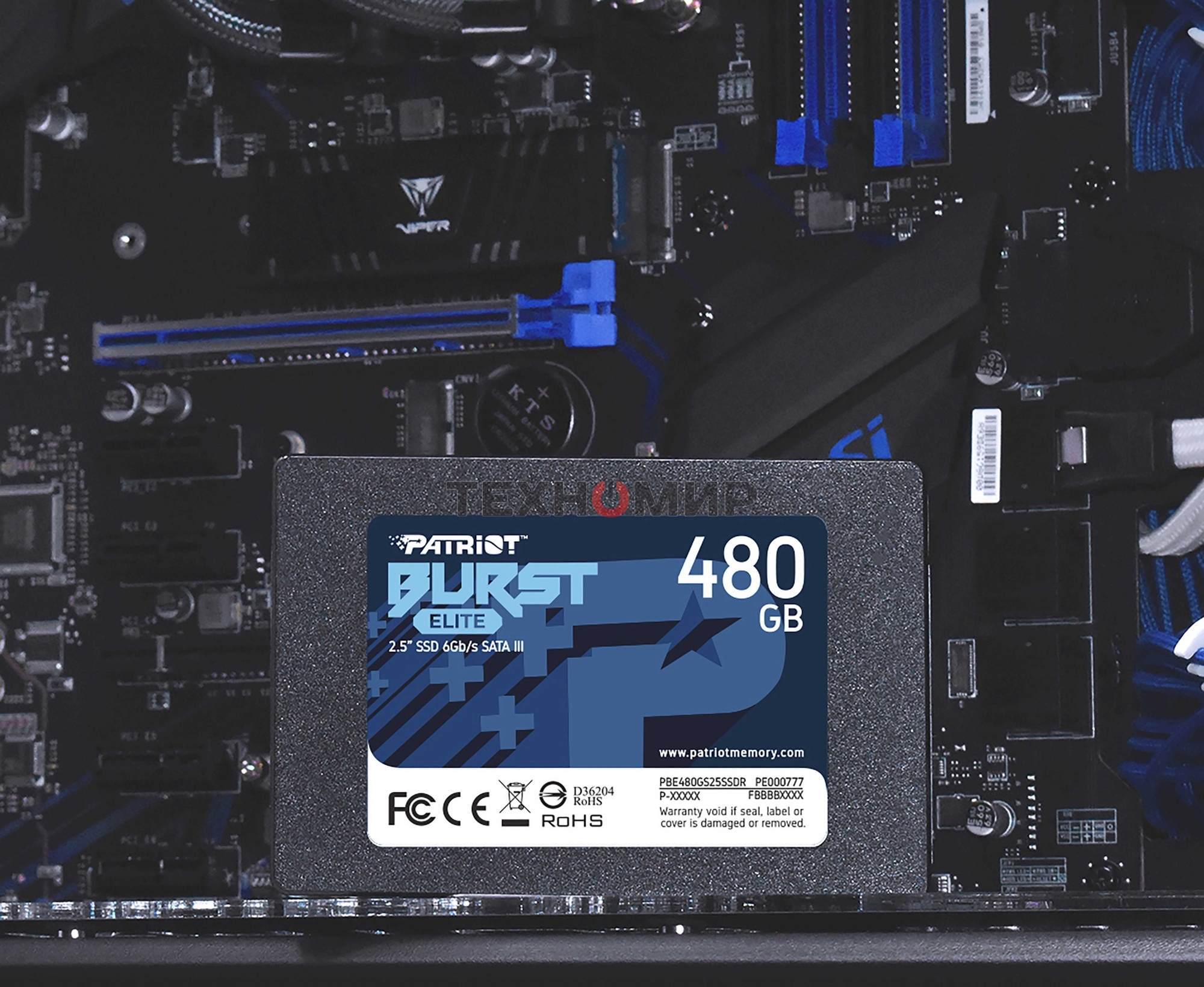 Накопитель SSD Patriot Burst Elite, 480Gb, SATA, 2.5