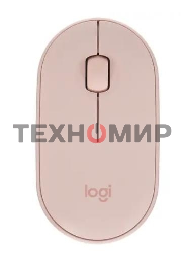 Мышь беспроводная Logitech Pebble M350 розовый, 1000 dpi, радиоканал, Bluetooth, USB, кнопки - 3