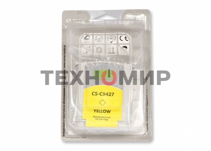 Картридж струйный Cactus CS-C9427 желтый для №85 HP DJ 30/130 (72мл)