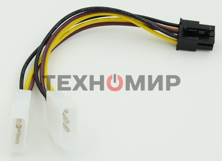 Кабель питания Molex/PCI-E 6pin 0.15м