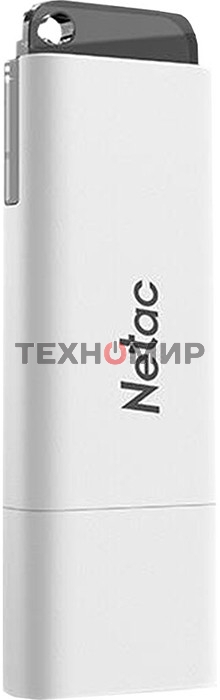 Флешка USB Netac U185 128 Gb NT03U185N-128G-30WH, USB 3.0, с колпачком, пластиковая белая