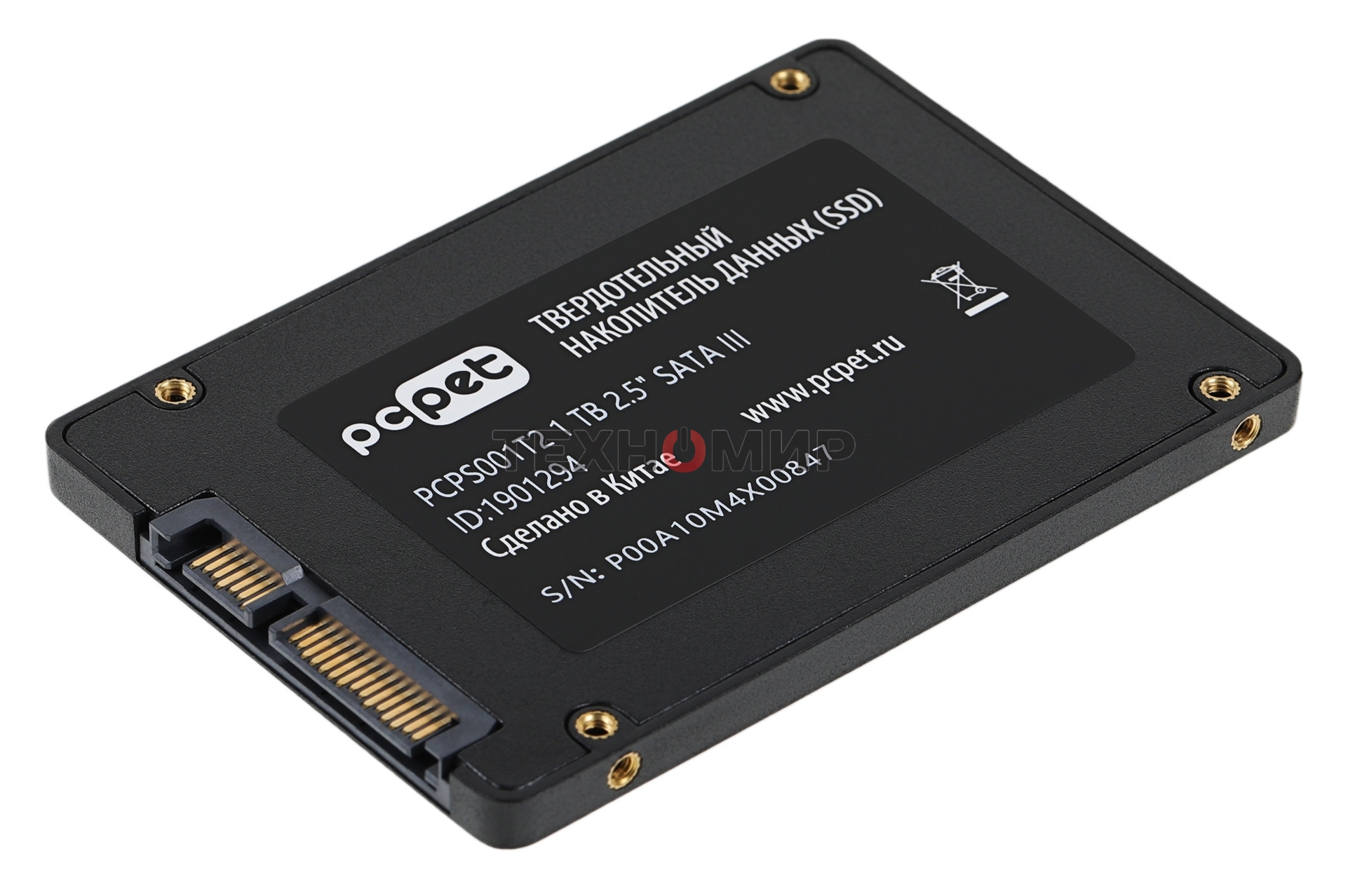 Накопитель SSD PC PET PCPS001T2, 1Tb, SATA-III, 2.5