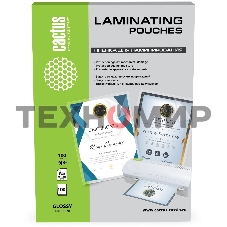 Пленка для ламинирования Cactus 100мкм A5 (100 шт) глянцевая154x216 мм CS-LPGA5100100