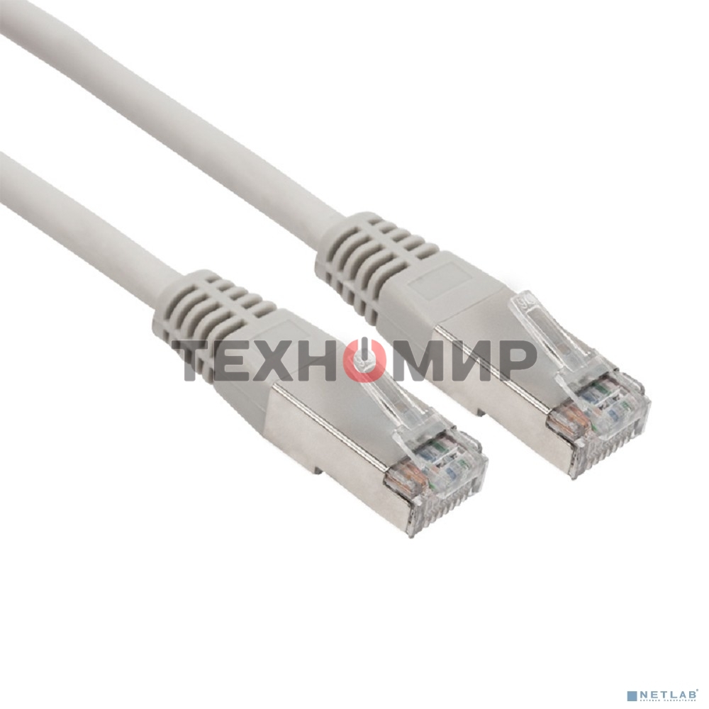 Пaтч-корд F/UTP Rexant, cat.6, RJ45-RJ45, экранированный, PVC серый, 0,5м
