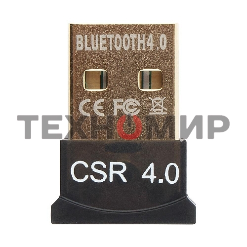 Адаптер Bluetooth Gembird, BTD-MINI5, ультратонкий корпус, v.4.0, 50 метров, до 24 Мбит/сек, USB