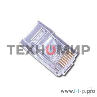 Вилка RJ-45 (8P8C) PLUG3UP6/10 универсальная cat.5e, контакты 6 микродюймов