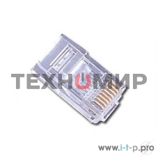 Вилка RJ-45 (8P8C) PLUG3UP6/10 универсальная cat.5e, контакты 6 микродюймов