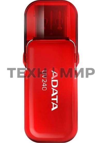 Флешка USB ADATA UV240 (AUV240-32G-RRD), 32Gb, USB 2.0, R/W 15/5, красный