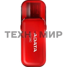 Флешка USB ADATA UV240 (AUV240-32G-RRD), 32Gb, USB 2.0, R/W 15/5, красный