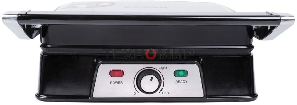 Гриль-пресс электрический Endever Grillmaster 220, серебристый/черный