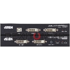 Удлинитель, KVM USB 2xDVI Single Link+AUDIO+RS232, 100 м., 1xUTP, макс.разр.1920х1200 60Hz 90м Cat5e;100м Cat6/6a/1080p 100м HDBaseT;1920x1200 150м cat6/6a LongReach HDBaseT, 2xDVI-D+2MINIJACK+DB9+USB B>3xUSB A, бп 220> 5V, ATEN CE624-AT-G
