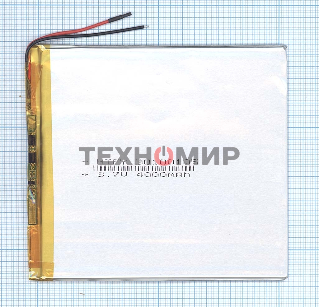Аккумулятор Li-Pol (батарея) 3x100x105мм 2pin 3.7V/4000mAh