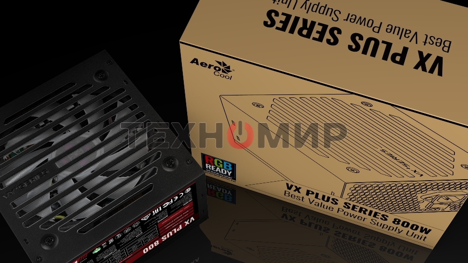 Блок питания Aerocool/Formula VX PLUS 800 RGb, 800Вт, 120мм, черный