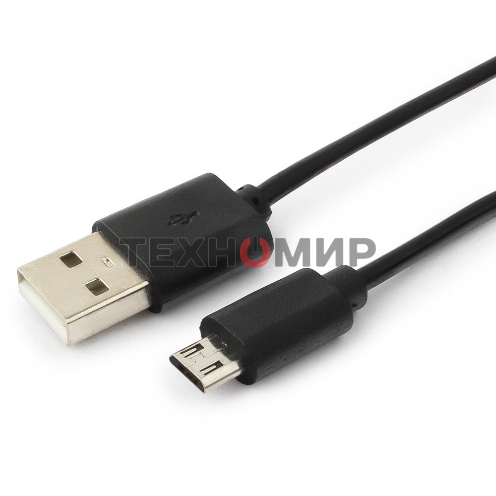 Кабель Cablexpert USB2.0 Pro, AM/microBM 5P, 1.8м, витой, черный, пакет (CC-mUSB2C-AMBM-6)