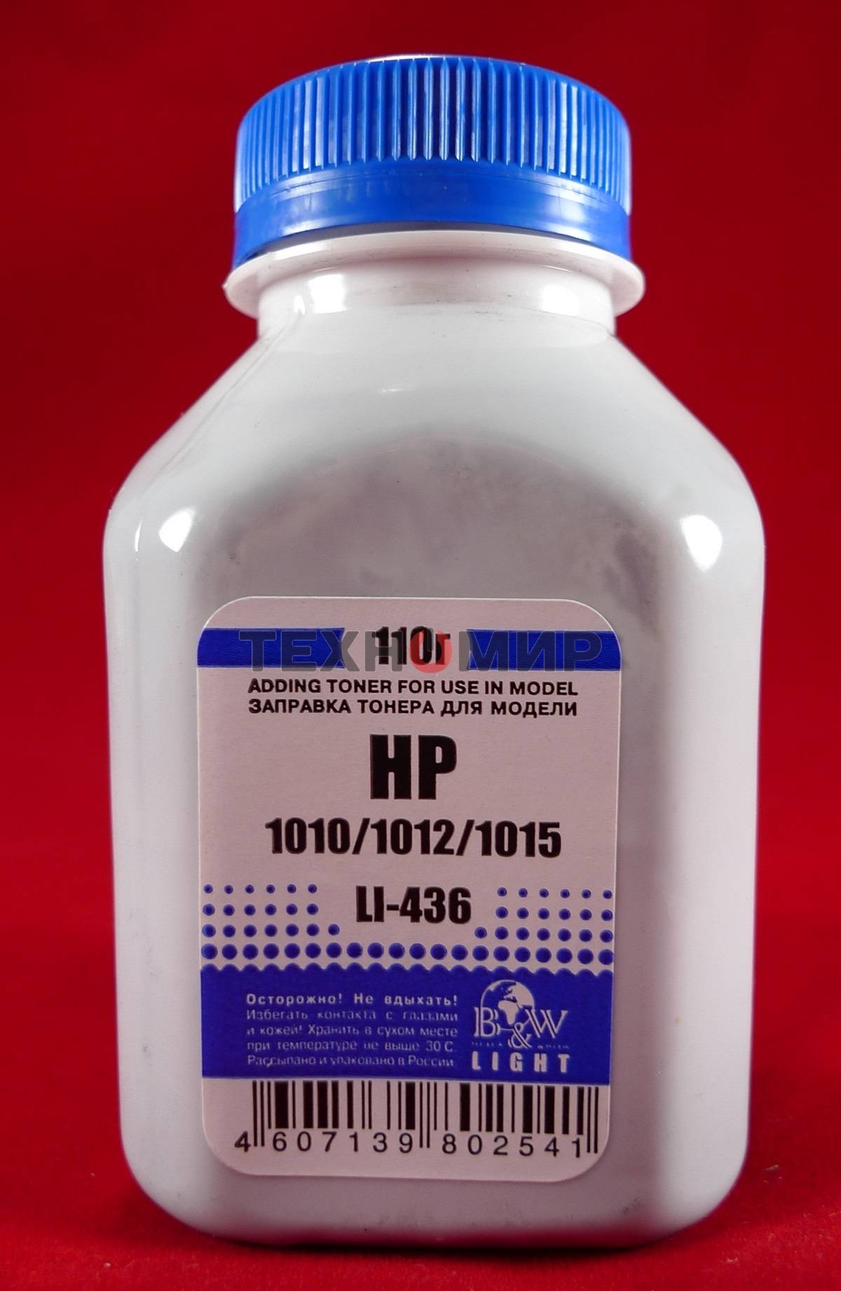 Тонер HP LJ 1010/1012/1015/1018/1020 (фл.100г.) B&W Light фас Ро