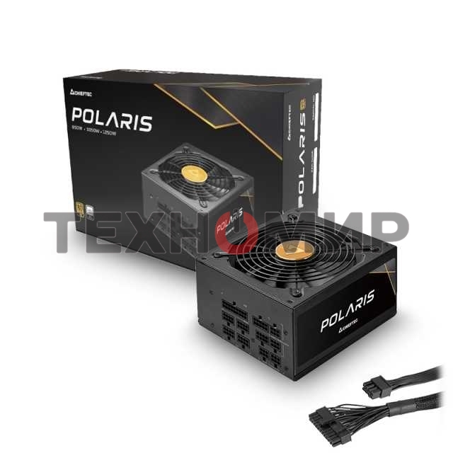 Блок питания Chieftec Polaris PPS-1250FC, 1250Вт, 80 PLUS Gold, 140мм, модульный, черный