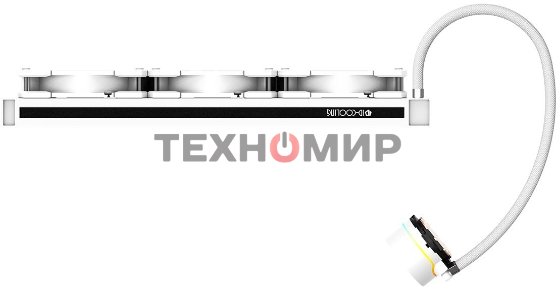 Комплект жидкостного охлаждения ID-COOLING ZOOMFLOW 360 XT SNOW LGA20XX/LGA115X/AM4/AM3/+/AM2/+/FM2/+/FM1(4шт/кор,TDP 350W, cнежно-белый, ARGB FAN and PUMP, PWM, TRIPLE FAN 120mm) RET