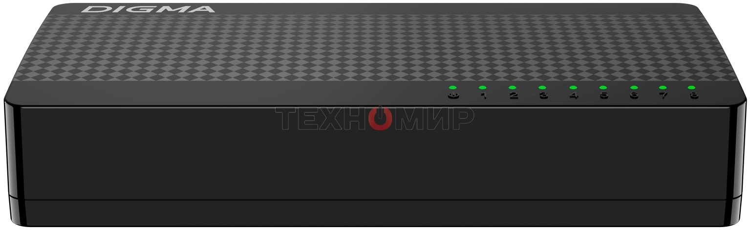 Коммутатор Digma DSW-308FE 8x100Mb неуправляемый