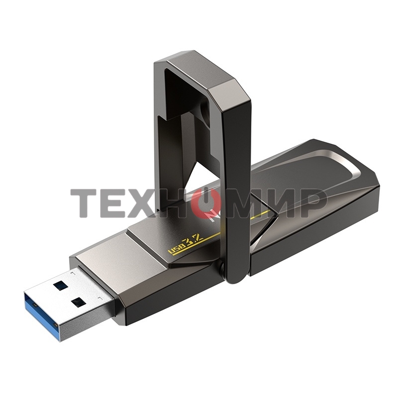 Флешка USB Netac US5 (NT03US5C-256G-32TA), 256Gb, USB 3.2/TypeC, R/W/ 550/500, черный