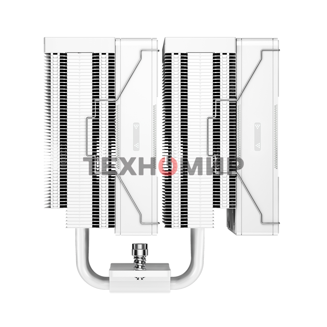 Кулер для процессора PCCooler RZ620 WH (260W, 4-pin PWM, 158мм, Al/Cu, 6x6мм, 2x120мм, 86.73CFM, 32dBA, 1800RPM, S: 1851/1700/1200/115X, AM5/AM4, белый)