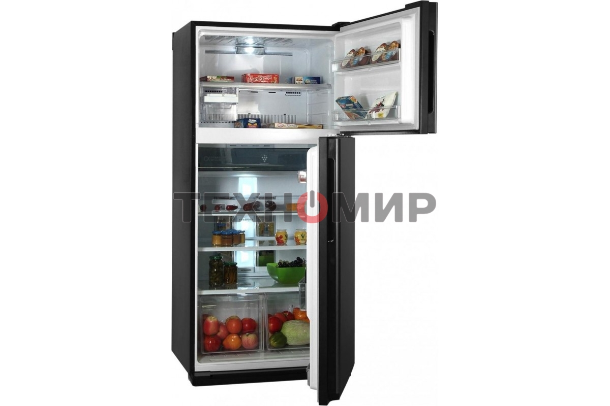 Холодильник Sharp SJ-XG55PMBK черный двухкамерный 394/162 л морозилка сверху