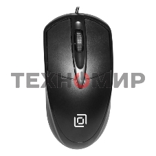 Мышь проводная Oklick 125M черный, 1200 dpi, USB, кнопки - 3