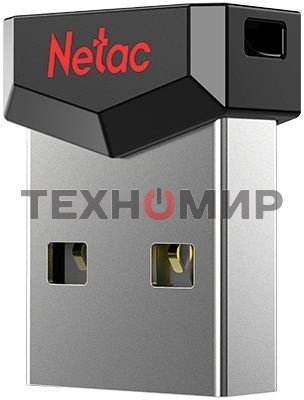 Флешка USB Netac UM81 (NT03UM81N-008G-20BK), 8Gb, USB 2.0, R/W 30/10, черный/красный