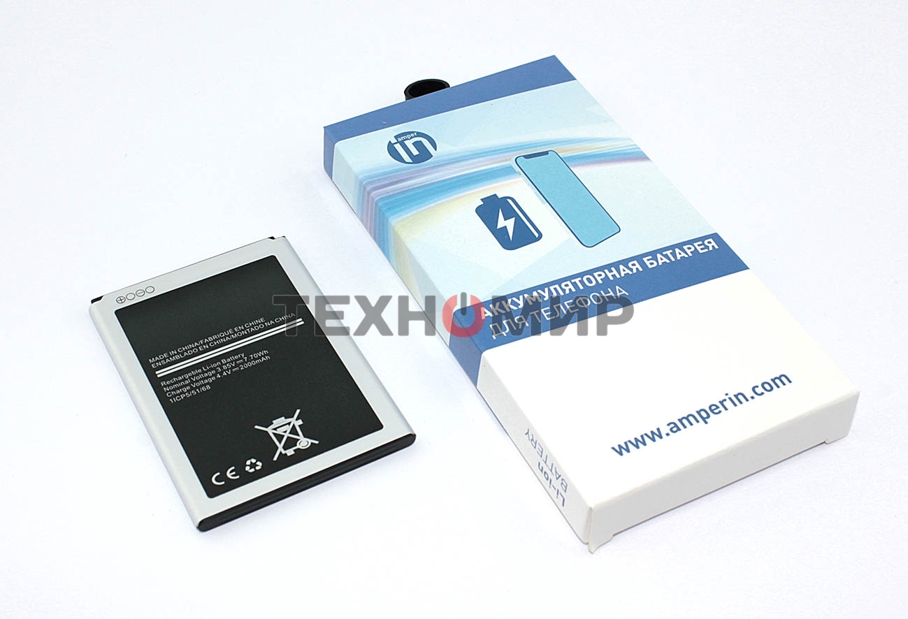 Аккумуляторная батарея Amperin для Samsung Galaxy J1 SM-J120F (EB-BJ120BBE) 1800mAh