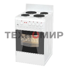 Плита электрическая Flama AE 1402 W белый, конфорок 4 шт, духовка 50 л, 50 см x 85 см x 60 см