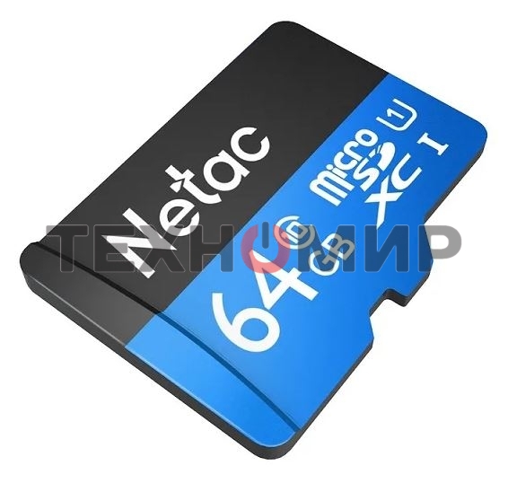 Флеш карта microSDHC 64Gb Netac P500 NT02P500STN-064G-S (без SD адаптера) 80Mb/s